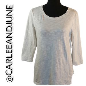 Chicos womens white 3/4 sleeve, tee shirt. Pre-owned, size S. Great condition.